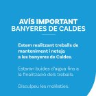 Treball de manteniment a les banyeres de Caldes.