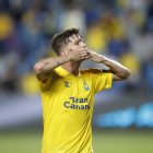 Marc Cardona celebra un gol amb el seu exequip, la UD Las Palmas.