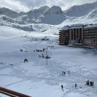 Les muntanyes del Pas de la Casa ahir després de la nevada.