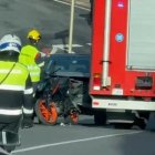 Accident a la rotonda d'Engolasters.