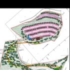 El plànol del parc de dinosaures d'Auvinyà.