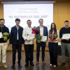 Els guanyadors de la primera edició del "Nutriplat del xef", amb el cònsol major d'Andorra la Vella, Sergi González. 
Foto: Comú d'Andorra la Vella/Tony Lara