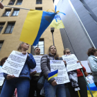 Protesta dels ucraïnesos contra Rússia