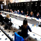 Reunió amb els representants de la societat civil, ahir a Radio Andorra.