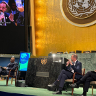 Jordi Torres, durant la taula rodona d'alt nivell sobre turisme a l'ONU