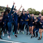 Andorra Atletisme celebrant la victòria.