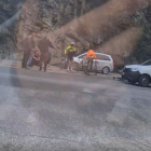 Ciclista accidentat a la rotonda de sortida d'Escaldes