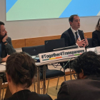 El director del departament d'Energia i Transports, Carles Miquel, durant la seva intervenció a les reunions tècniques de les Nacions Unides (ONU) sobre el clima que s’estan celebrant a la ciutat alemanya de Bonn.