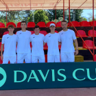L’equip nacional de la Copa Davis a Tirana.