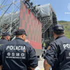 Tres agents de la policia ahir al Tarter.