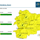 Les tempestes i el vent fort afectaran al vespre