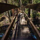 Pont de fusta del camí de les barreres de la Massana