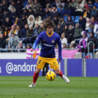 Pablo Moreno en el partit contra el Valladolid.