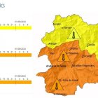 El mapa amb els avisos.