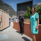 Mònica Bonell supervisa la tornada dels frescos a l'espai Columba