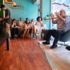 L’escriptor Colm Tóibín ahir a la llibreria la Trenca.