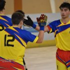 Els jugadors de la selecció celebrant un gol.