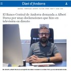 Imatge d'una de les notícies falses i manipulades que s'atribueix al Diari d'Andorra