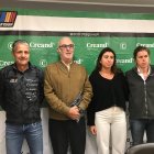 Carles Visa, Lluís Ruiz, Carola Vila i Laura Orgué, a la seu de la FAE.