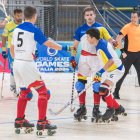 Els jugadors de la selecció celebrant un gol.