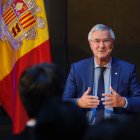 El representant del Copríncep francès, Patrick Strzoda en la conferència d'aquesta tarda al Consell General