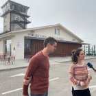 Arnau Corberó i Júlia Leigh durant la presentació de Pirineu Viu.