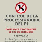 Campanya de control de la processionària del pi a Sant Julià