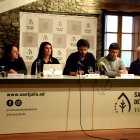 La representant de l’Associació de Ramaders, Marta Visa; la presidenta de torn de la comissió de la vall del Madriu, Laura Mas; el cònsol major de Sant Julià de Lòria, Cerni Cairat; el director general de Naturland, Xabier Ajona; i la cap del departament de Turisme, Canòlich Ribot.