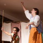 Un instant de l'espectacle infantil 'El tempo del temps' de la Fundació ONCA en el marc de la 21a Vila Medieval