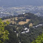 Vista aèria de la Gonarda el 2022, abans de l’inici dels treballs, amb la Massana al fons.