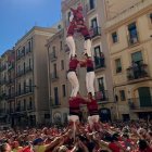 Els castellers, ahir a Tarragona.