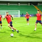 La selecció va entrenar-se ahir a Moldàvia.