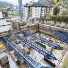 Obres de l’edifici en construcció a l’avinguda del Pessebre d’Escaldes-Engordany.