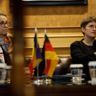 La ministra d'Estat per Europa i Clima del Ministeri Federal d'Afers Exteriors d'Alemanya, Anna Lührmann, en la reunió amb el cap de Govern, Xavier Espot