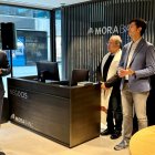 El CEO de MoraBanc, Lluís Alsina, en la inauguració de l'oficina aquesta tarda a Andorra la Vella