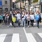 Participants de la caminada, ahir.