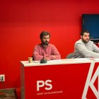 Joao de Melo i Pere Baró durant l'acte del PS sobre les conclusions de l'informe ECRI