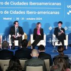 El cònsol major d'Andorra la Vella, Sergi González, durant la seva intervenció al 'Primer Encuentro de Ciudades Iberoamericanas'.