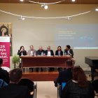 El ministre de Relacions Institucionals, Educació i Universitats, Ladislau Baró, durant el seu discurs en les jornades de reflexio educativa de la Seu d'Urgell i Andorra