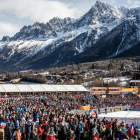 Les altes temperatures van obligar a suspendre dos descensos a Chamonix.