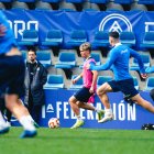 Entrenament de l’FC Andorra a l’Estadi Nacional.