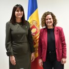 La ministra de Cultura, Juventut i Esports, Mònica Bonell, amb la consellera de Cultura de la Generalitat de Catalunya, Sònia Hernández