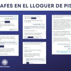 Missatges d'estafadors de lloguers de pisos