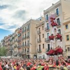 Actuació dels Castellers d’Andorra a la Diada de Tarragona.