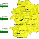 Avís groc per forts vents demà