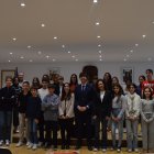 Foto de família durant el consell de joves d'Andorra la Vella