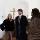 Els síndics generals en la visita a Ordino amb la cònsol major de la parròquia, Maria del Mar Coma