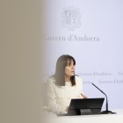 La ministra de Cultura i Joventut, Mònica Bonell, presentant el PNJ.