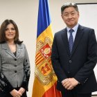 La ministra Tor amb l’ambaixador de Corea.