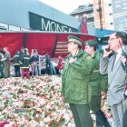 El cap de Govern, Òscar Ribas, i policies al lloc de l’accident.